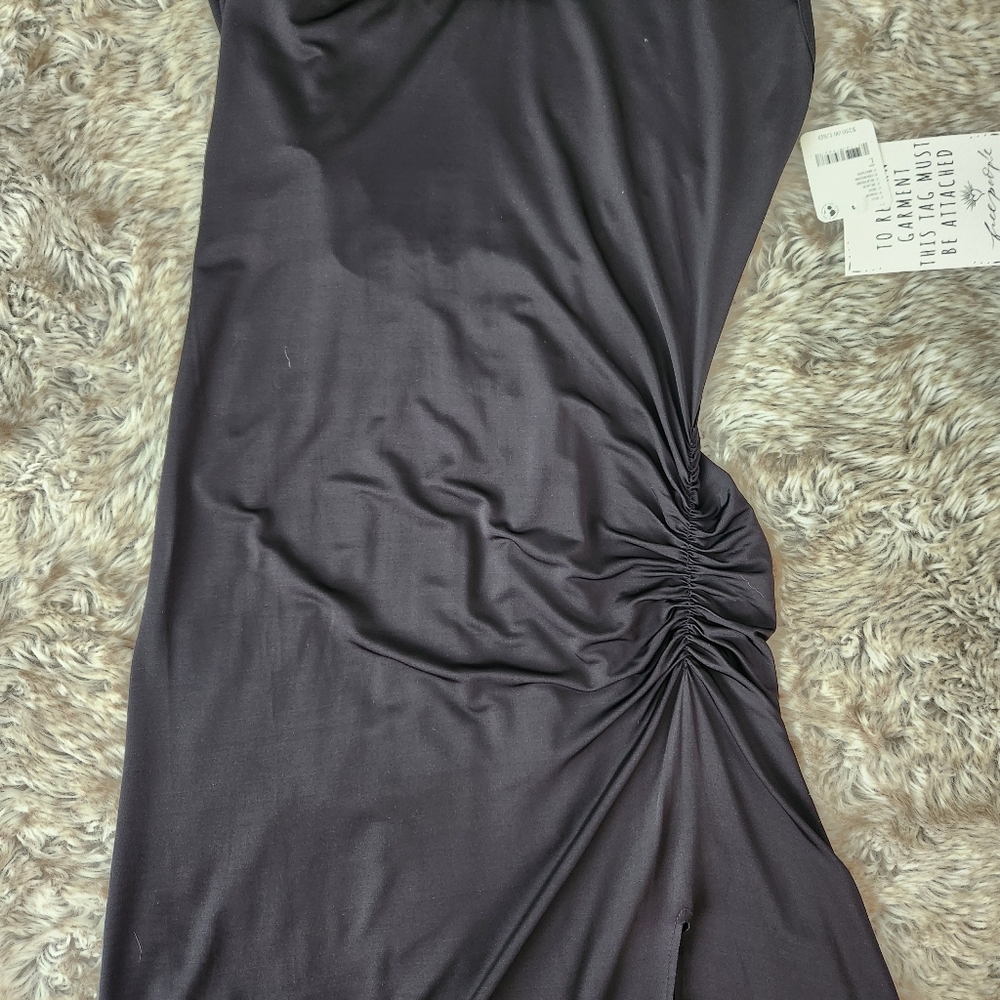 Free People Roxanne Bodycon‎ Maxi Dress Black Women's Size Large NWT - Picture 6 of 13